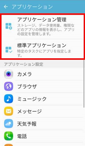 Android　アプリケーション管理