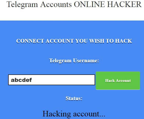 次に、緑の「Hack account（アカウントをハックする）」ボタンをクリックします。ハッキングプロセスが完了するまで数秒間お待ちください。